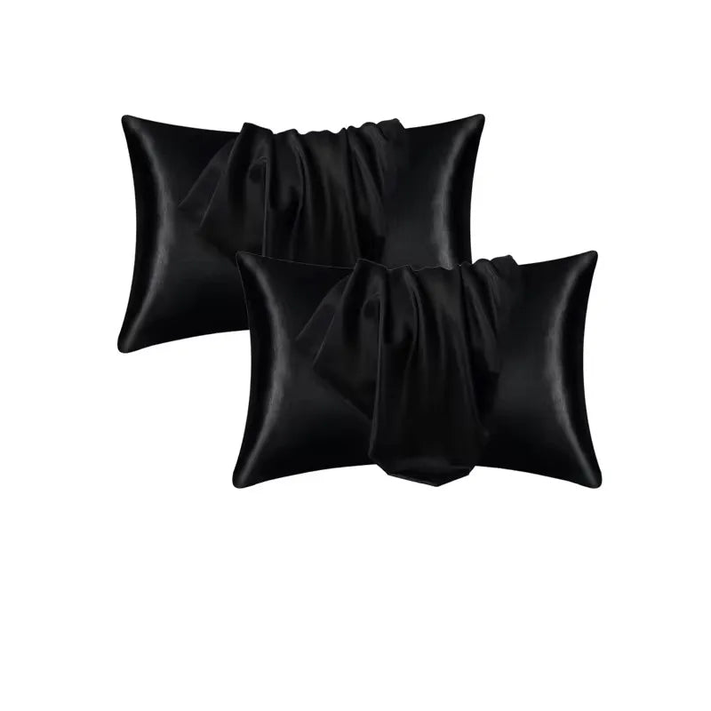 Satin Pillowcases (Set of 2) – Skin-Friendly Envelope Closure