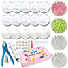A kit for making DIY stress balls, including various silicone balls and tools.