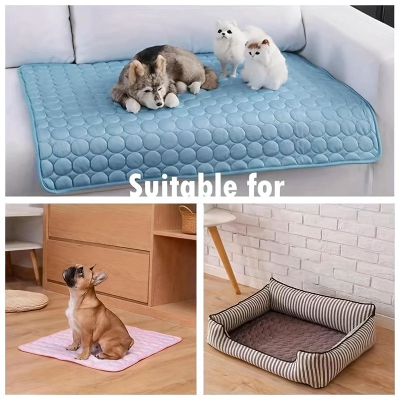 Cooling Ice Silk Dog Bed Mat