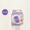 A package of lavender paper soap sheets for travel, featuring a purple and white design.