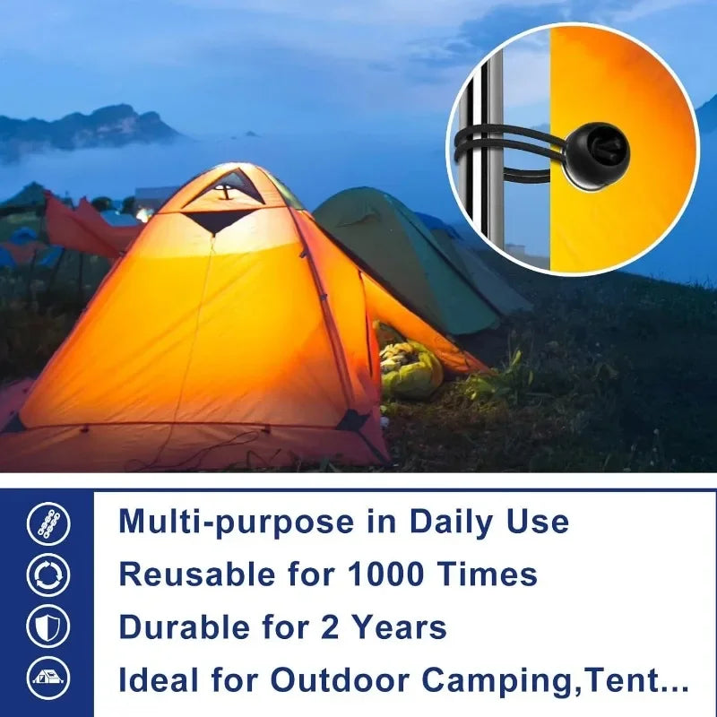 Orange multi-purpose tent or tarp with a ball end connector shown in an outdoor setting