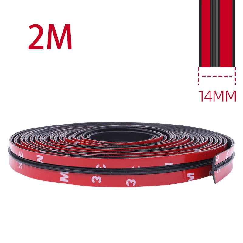 Roll of red rubber seal strip for window, windshield, and sunroof with 14mm thickness