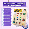 Montessori Wooden Busy Board with LED Switch Controls