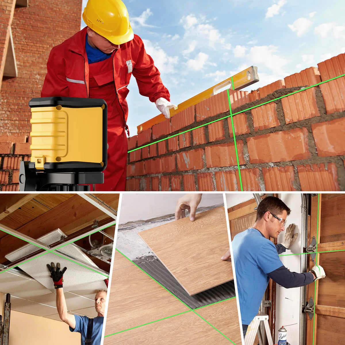 Self-Leveling Green Cross Line Laser Level with Magnetic Bracket