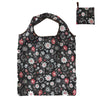Foldable Nylon Reusable Shopping Bag with Floral Print