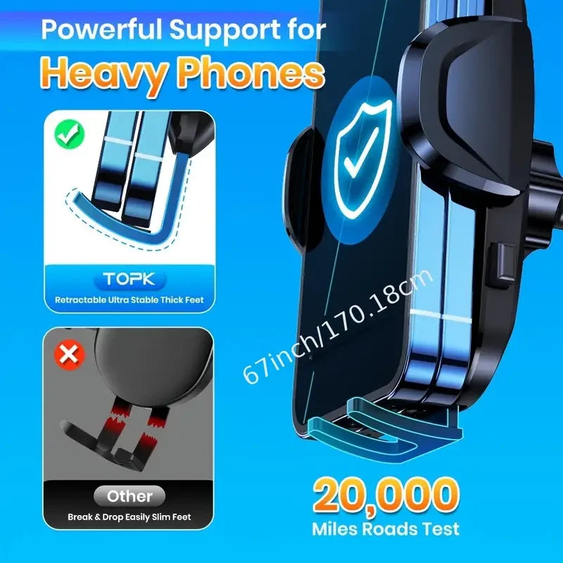 Universal Car Phone Holder with 360° Rotation & Air Vent Mount