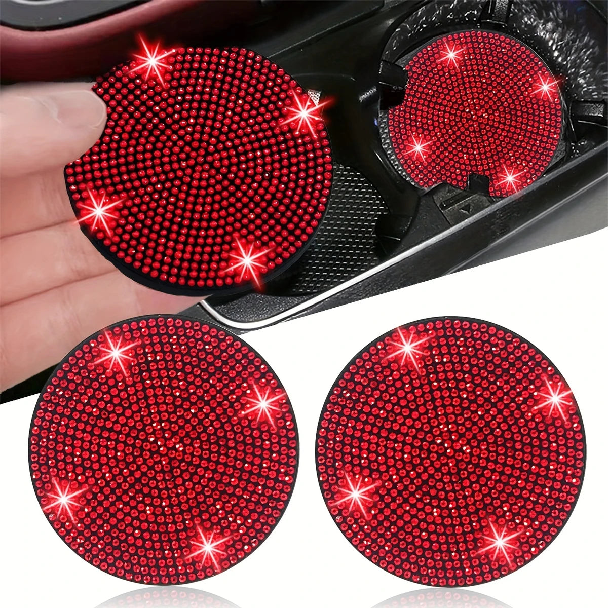 Crystal Car Cup Coasters (Set of 2)