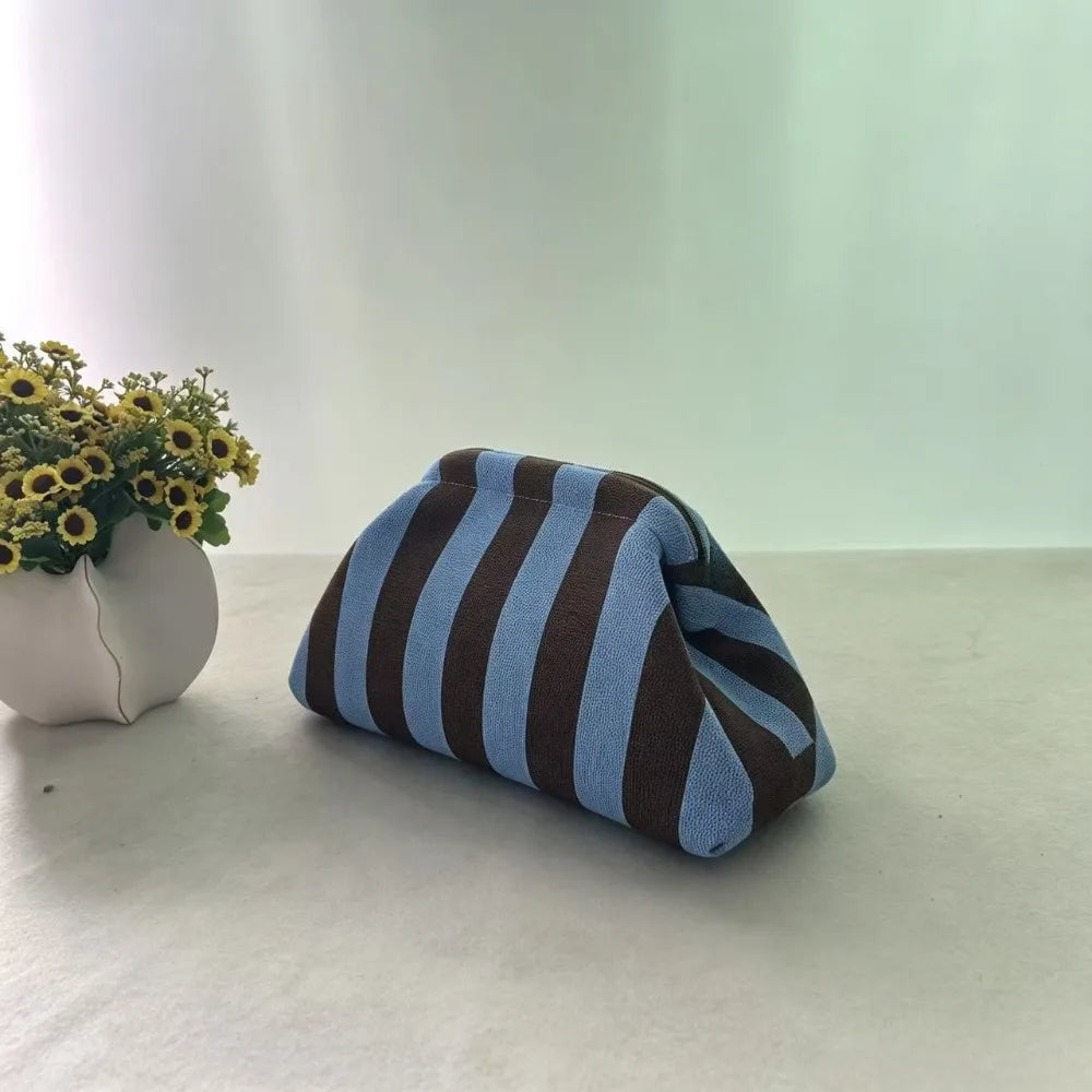 Striped Knit Tote Bag - Casual & Spacious Handbag