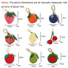 Adorable Fruit Coin Purse Keychain - Cute Cherry & Blueberry Design, PU Leather Mini Storage Bag