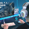 RGB Gaming Headset with 7.1 Surround Sound and Detachable Microphone