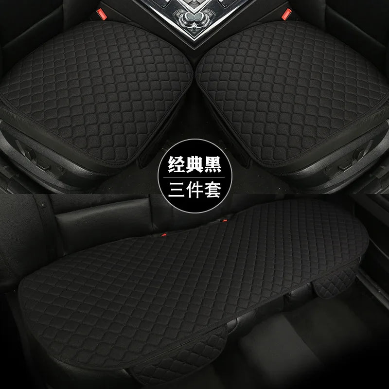Breathable Linen Front Car Seat Cover