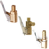 Brass tire inflator chuck with clip-on valve connector tool
