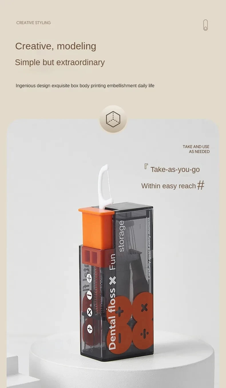Compact Automatic Floss Dispenser with Refillable Case