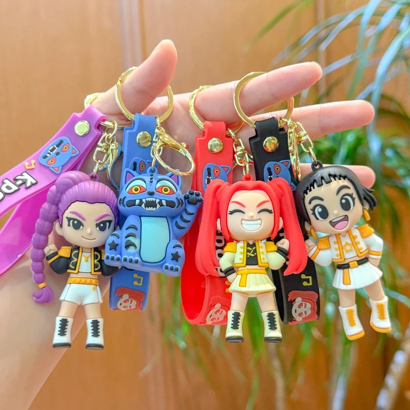 Rumi Mira & Zoey Anime Character Keychain Set