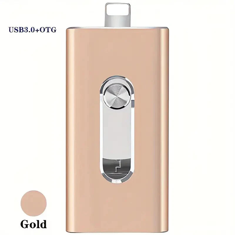 4-in-1 USB 3.0 Flash Drive for iPhone, Android & PC