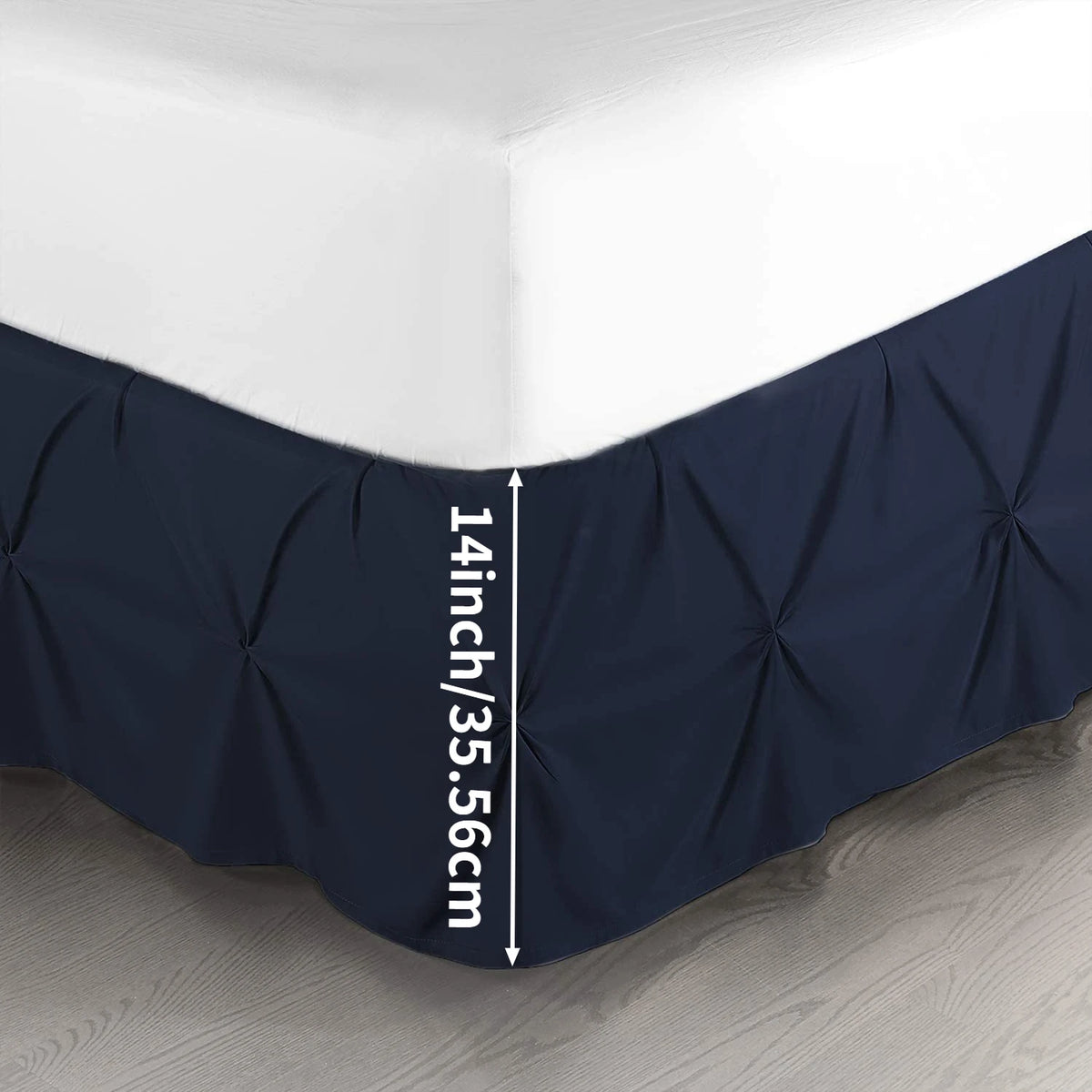 Elastic Wrap-Around Bed Skirt with 14-Inch Drop