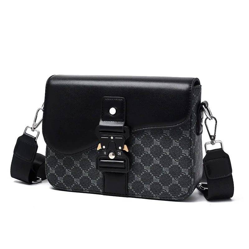 Men's Jacquard Crossbody Bag with Waterproof Finish