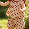 Girls' Sleeveless Dot Print Tank Top and Lantern Shorts Set