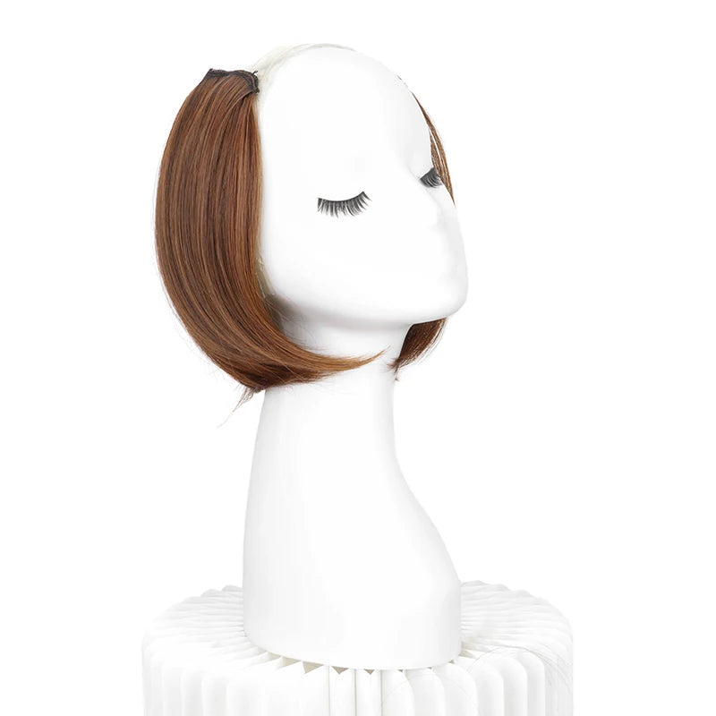 V-Part Synthetic Hairpiece with Invisible Clips