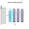 Three pieces of 220cm mop white cloth and telescopic duster brushes shown together.