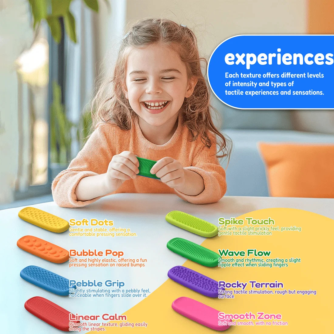 Silicone Sensory Fidget Strip for Anxiety Relief and Focus