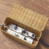 Handwoven Rattan Cable Management Box with Lid