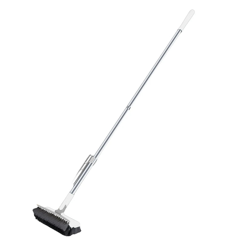 3-in-1 Floor Scrub Brush with 180° Rotating Long Handle