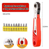 Compact 90-Degree Ratcheting Screwdriver Set with Bit Kit