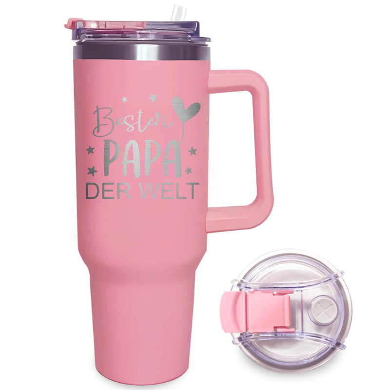40oz Isolierter Edelstahl-Tumbler mit Deckel