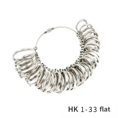 Metal Ring Sizer Mandrel with Stainless Steel Gauge Set