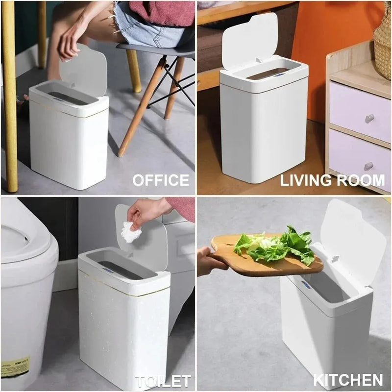 15L Touchless Sensor Trash Can with Automatic Lid