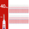 Ein Set von 40 Präzisions-Wasserfeste Markierfähn in verschiedenen Farben und Spitzen, neben einem 2cm Lineal.