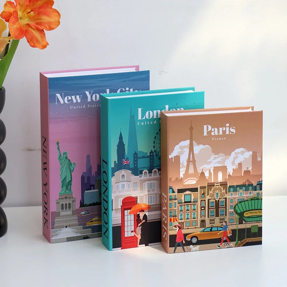 Set of 3 Decorative Faux Books for Shelf & Coffee Table Styling