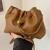 PU Leather Pleated Hobo Crossbody Bag