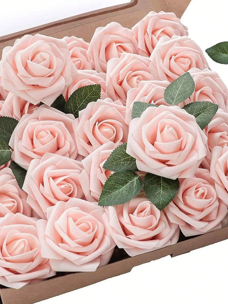 Set de Rosas Artificiales con Degradado Verde Bosque
