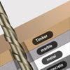 Carbide Four-Blade Serrated Drill Bit Set 6-10mm for Tile, Ceramic, and Stone