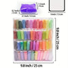 A set of 48-color air dry clay and tools packaged in a clear plastic container.