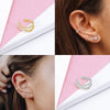 Sterling Silver Cross Ear Cuff with Zircon