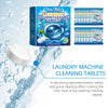 Box of Jue Fish Laundry Machine Cleaning Tablets with effervescent tablets shown next to a white tablet.