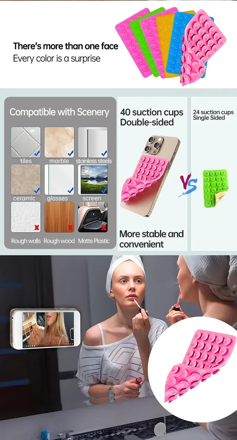 Multifunctional Silicone Suction Cup Phone Holder
