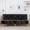 Stretchable Sofa Cover with Geometric Pattern for Futon Seats