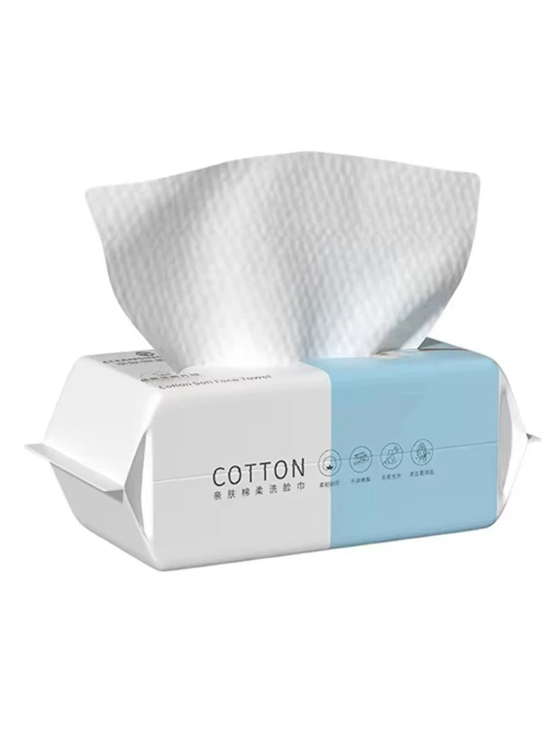 Soft Cotton Disposable Facial Towels for Sensitive Skin