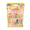 A package of Sylvanian Families Mini Party Babies Series figures and food accessories.