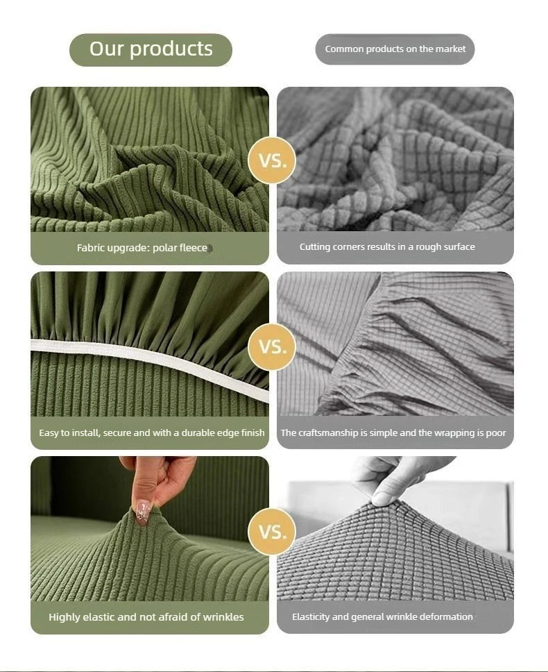 Elastic Stretch Sofa Cover with Non-Slip Backing