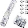 Compact Push Stapler with Reusable Clips