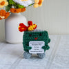 Handmade Crochet Dumpster Fire Doll – Funny Emotional Support Decor