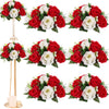 Set of 6 Silk Rose Flower Balls for Wedding & Event Decor