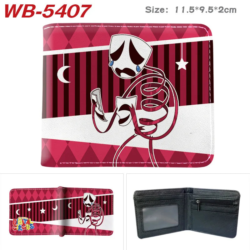 PU Leather Bifold Card Holder Wallet with Cartoon Print