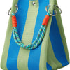 Striped Knit Mini Bucket Tote Bag