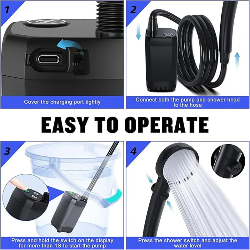 Portable Rechargeable Camping Shower
